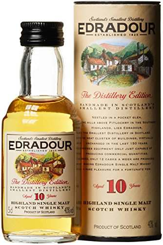 Edradour 10 Jahre Highland Single Malt | Whisky | 1x0.05L | Schottland | Reifung in Sherry-Fässern | Aus der legendären Edradour Destillerie | Mild von Edradour