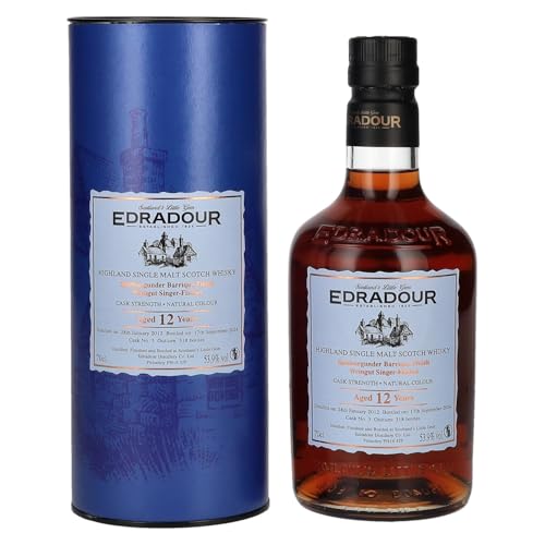 Edradour 12 Years Old SINGER-FISCHER Spätburgunder Barrique Finish #3 53,9% Vol. 0,7l in Geschenkbox von Edradour