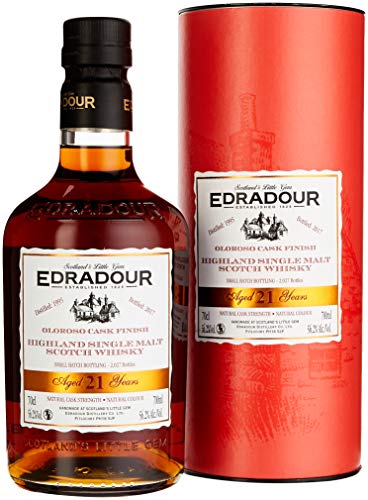 Edradour 21 Years Old Oloroso Cask Finish mit Geschenkverpackung Whisky (1 x 0.7 l) von Edradour