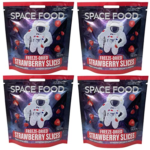 Space Food gefriergetrocknet, Erdbeeren, 4 Stück von Edu-Sci Ltd