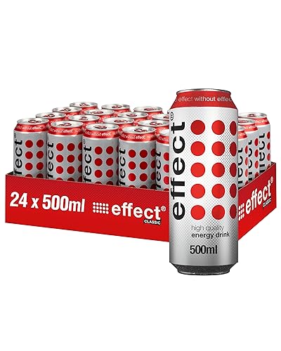 effect CLASSIC Energy Drink - 24 x 0,50l Dose - Koffeinhaltiger Energie Drink mit dem klassischen effect Geschmack - Die perfekte Erfrischung für den Alltag von Effect