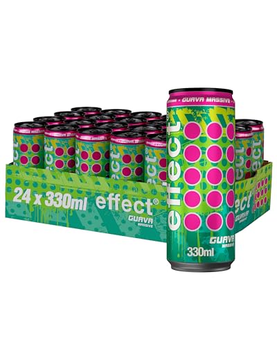 effect GUAVA MASSIVE Energy Drink - 24 x 0,33l Dose - Mit dem Geschmack fruchtig-exotischer Guave - Erfrischung an heißen Tagen - Genuss mit tropischem Flair von Effect