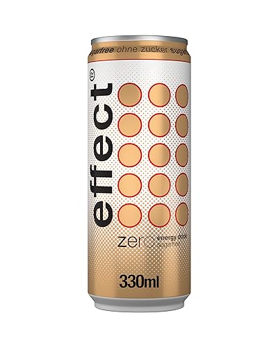 effect ZERO Sugarfree Energy Drink - 1 x 0,33l Dose - Koffeinhaltiger Energie Drink mit dem klassischen effect Geschmack - Ohne Zucker - Zuckerfreie Erfrischung für den Alltag von Effect