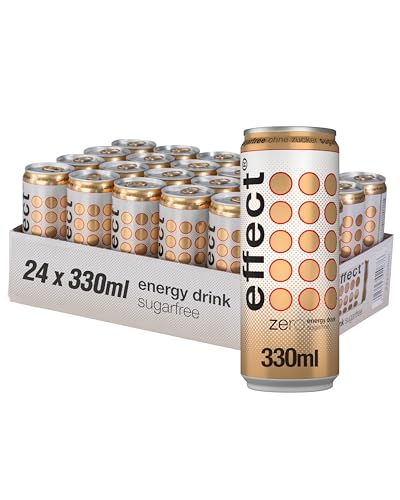 effect ZERO Sugarfree Energy Drink - 24 x 0,33l Dose - Koffeinhaltiger Energie Drink mit dem klassischen effect Geschmack - Ohne Zucker - Zuckerfreie Erfrischung für den Alltag von Effect