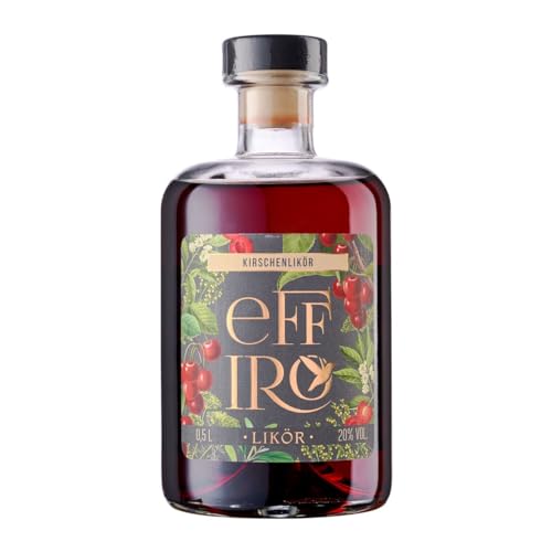 Effiro Kirschenlikör - Gourmet Likör aus natürlichen Zutaten - Hochwertig und einzigartig (1 x 0,5 l) von Effiro