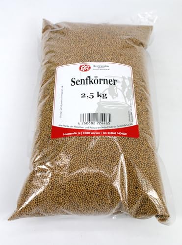 Efri – Senfkörner ganz | Perfekt für Wurstherstellung, Marinaden & Einmachen | Naturbelassen & ohne Zusatzstoffe (2,5kg) von Efri