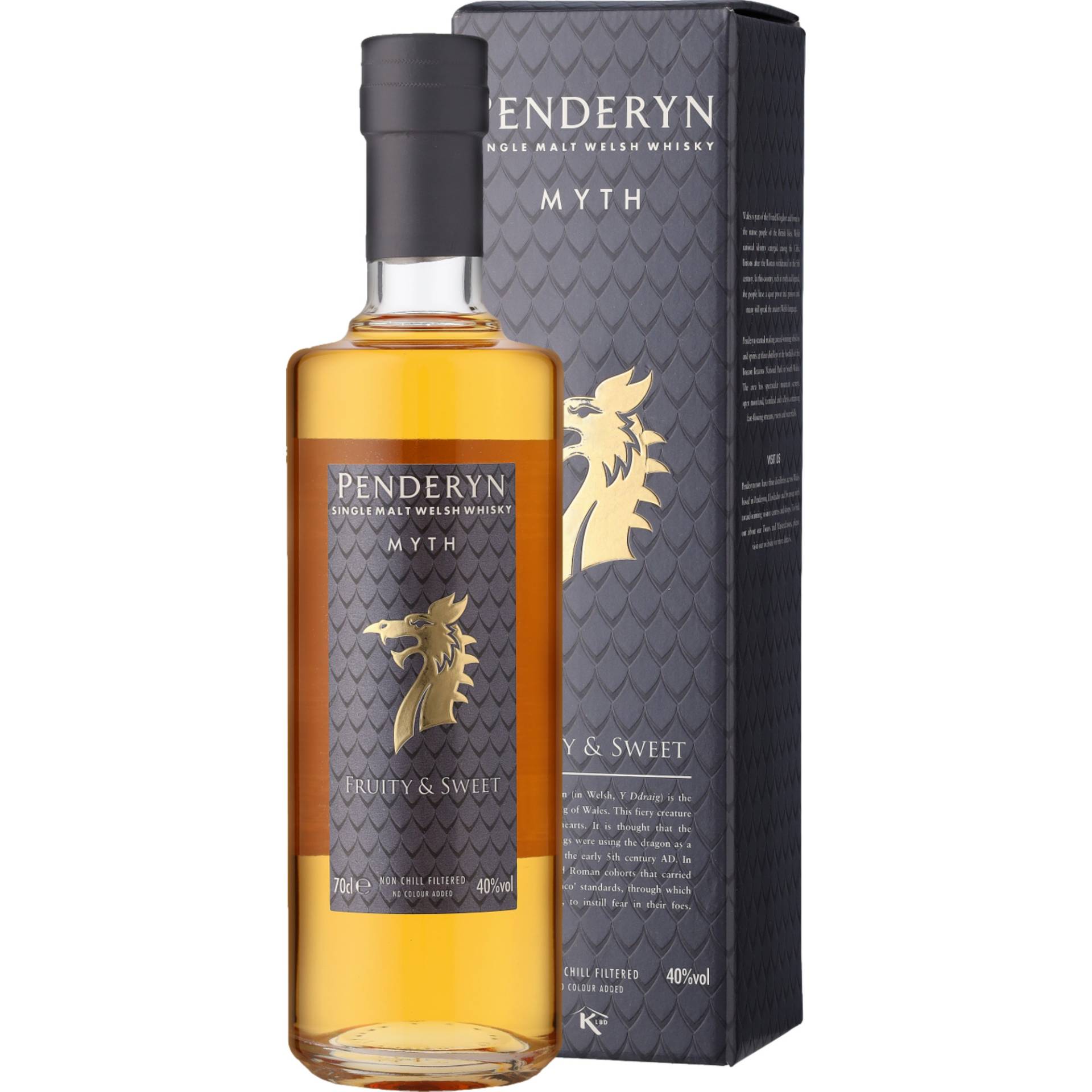 Penderyn Dragon Range Myth Whiskey, Welsh Whiskey, 0,7 L, 46% Vol., in Geschenketui, Spirituosen von Eggers & Franke Holding GmbH, Konsul-Smidt-Str. 8J, D-28217 Bremen