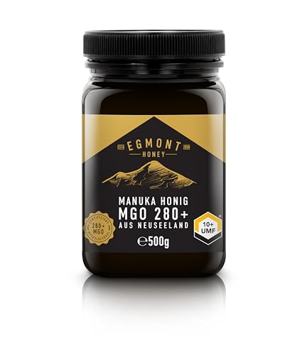 Egmont Honey Manuka Honig 280+ MGO 10+ UMF 500g |zertifizierter MGO und UMF Gehalt |roh und 100% natürlich | hergestellt in Neuseeland von Egmont Honey