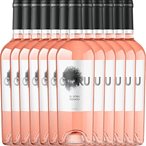 VINELLO 12er Weinpaket - El Goru Rosado Jumilla DO 2020 - Ego Bodegas mit einem VINELLO.weinausgießer | | 12 x 0,75 Liter von Ego Bodegas