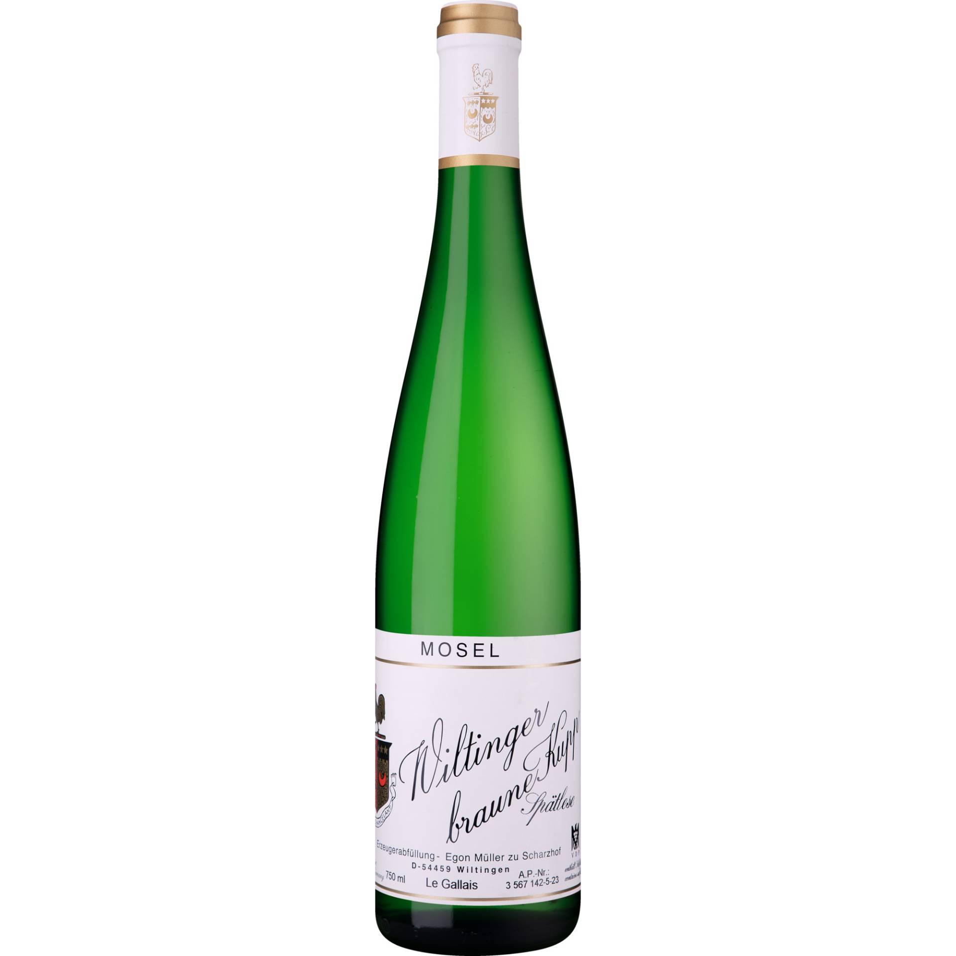 Wiltinger Braune Kupp Riesling Spätlese, Fruchtsüß, Saar, Mosel, 2018, Weißwein von Egon Müller - Scharzhof,54459,Wiltingen,Deutschland