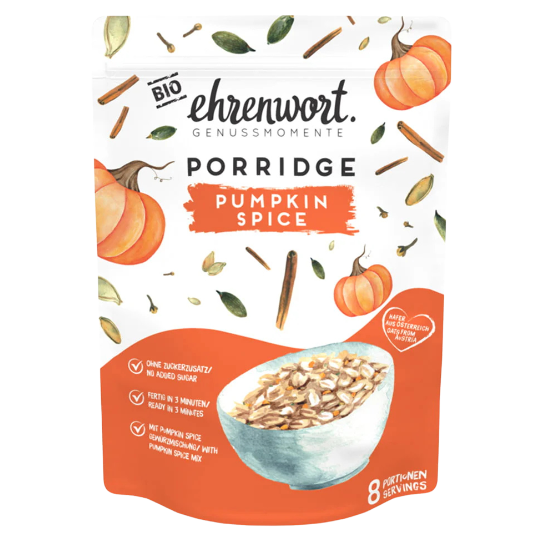 Bio Pumpkin Spice Porridge von Ehrenwort