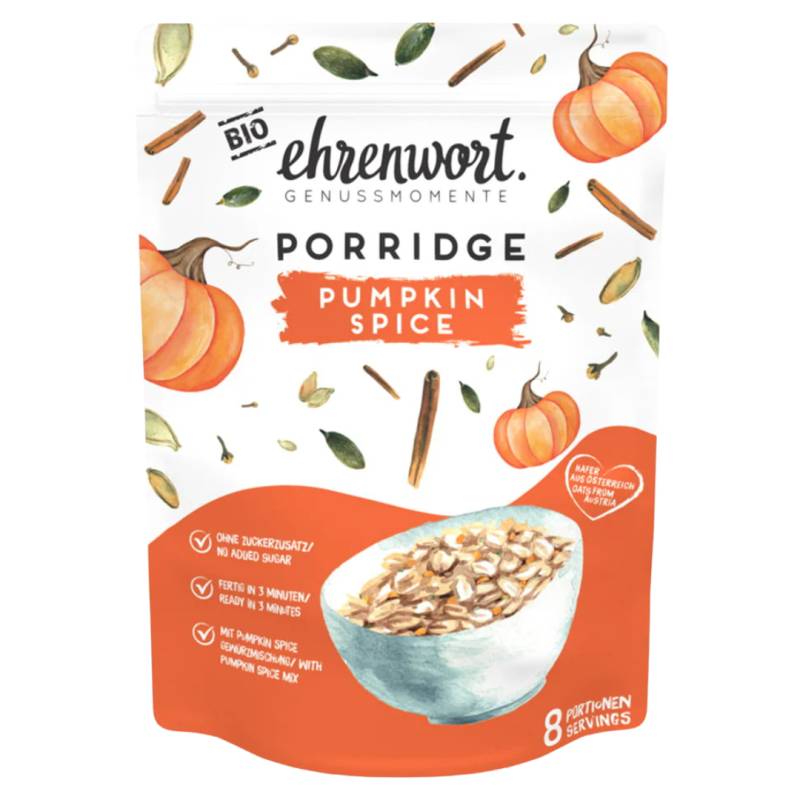 Bio Pumpkin Spice Porridge von Ehrenwort