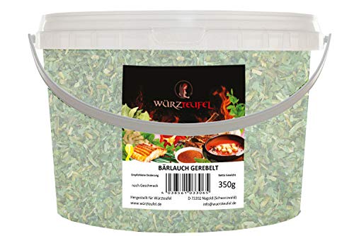 Bärlauch grob gerebelt, große Bärlauchblätter, keimreduziert, aus deutschem Anbau & Produktion. PE - Eimer 350g. von Yubaoly