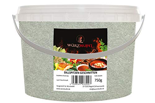 Dillspitzen Dill fein gerebelt aus deutscher Produktion. Spitzenqualität. PE - Eimer 700g. von Yubaoly