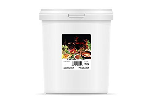 Petersilie gerebelt, große Petersilienblätter aus deutscher Produktion. PP - Eimer 3000g. (3,0 KG) von Eingetragene Warenmarke "Würzteufel"