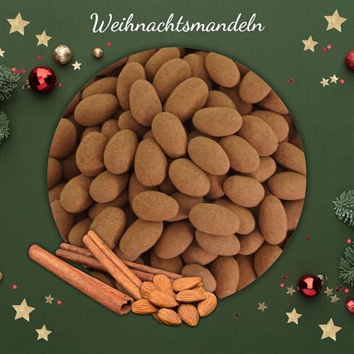 EinsSein 0,4kg Gourmet Zimtmandeln | Schokomandeln mit Vollmilchschokolade & Zimt Weihnachten Hochzeit | Weihnachtsschokolade Schokolade Weihnachtsmandeln | Gastgeschenke Weihnachten | Geschenke von EinsSein