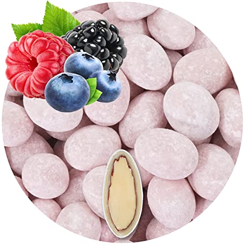 EinsSein 0,4kg Schokomandeln Trüffelmandeln Joghurt mit Waldbeeren rosa Hochzeitsmandeln Mandeln Hochzeit Taufmandeln Gastgeschenke Weihnachtsmandeln Weihnachten Bonboniere Confetti von EinsSein