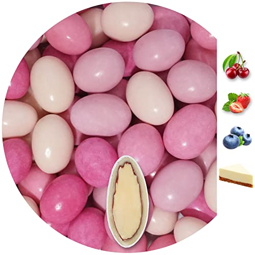 EinsSein 1kg Schokomandeln Geschmacksmix rosa-pink glanz Hochzeitsmandeln Mandeln Hochzeit Taufmandeln Gastgeschenke Zuckermandeln Bonboniere Confetti Badem sekeri Gastgeschenk Zucker Candy Bar von EinsSein