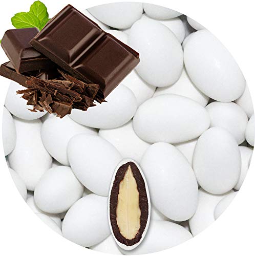 EinsSein 1kg Schokomandeln Schoko weiss matt Hochzeitsmandeln Mandeln Hochzeit Taufmandeln Gastgeschenke Zuckermandeln Bonboniere Confetti Badem sekeri Gastgeschenk Zucker Candy Bar Süssigkeiten von EinsSein