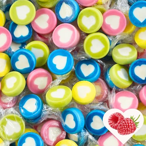 EinsSein Herzbonbons Kindergeburtstag Ostern bunt | 1kg handgemachte Rocks Bonbons | Gastgeschenke Hochzeit Taufe Ostern Kommunion auch als essbare Tischdeko | Alternative Schokoeier Ostern von EinsSein