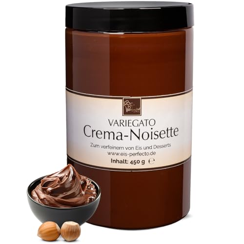 Crema-Noisette Variegato zum marmorieren für selbstgemachtes leckeres Milcheis │ MEGA GESCHMACK│ Auch super lecker in Desserts und Torten uvm. │ Inhalt 450 g von Eis Perfecto