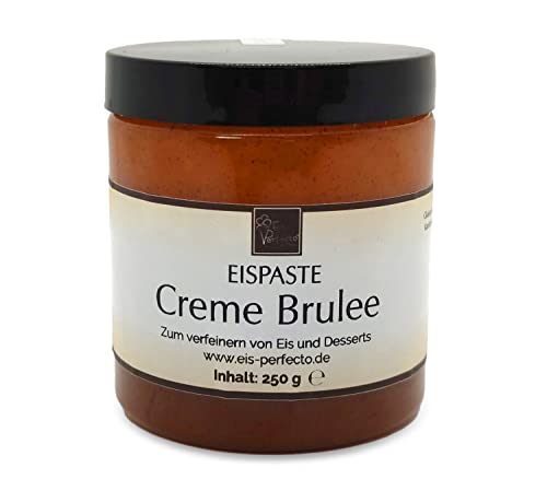 Creme Brulee Eispaste Aroma Paste Eis Desserts Pralinen Zum Verfeinern z.B. von leckerem Eis Getränke Kuchen Kekse Tortencremes Eiscremes Inhalt 250 g von Eis Perfecto