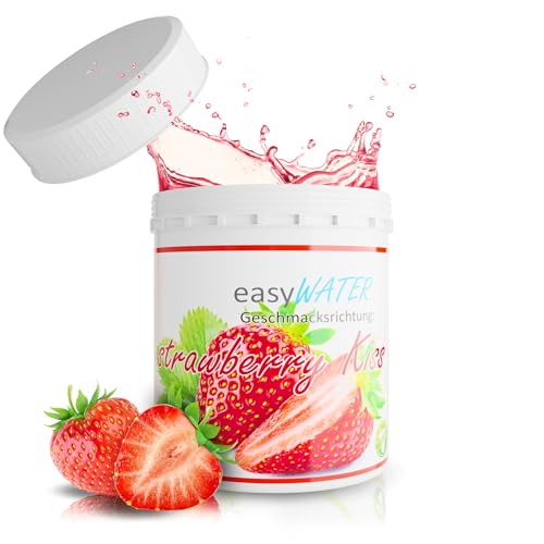 Getränkepulver Zuckerfrei - Geschmack für Wasser ohne Kalorien│ Wasser mit Geschmack Erdbeere - Wasserzusatz Geschmack ohne Zucker - 25 Portionen von Eis Perfecto