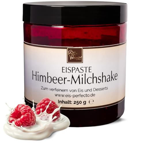 Himbeer-Milchshake-Eispaste für fruchtiges aromatisches Eis » Auch zum Verfeinern von leckeren Desserts, Getränke, Pralinen, Torten und vielem mehr » Inhalt 250 g von Eis Perfecto