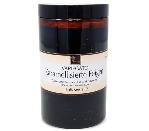 Karamellisierte Feigen Variegato zum marmorieren für selbstgemachtes leckeres Eis│ MEGA GESCHMACK│ Pimpe deine Eis, Desserts, Getränke uvm mit einer extra Portion Geschmack auf │ Inhalt 500 g von Eis Perfecto