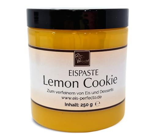 Lemon Cookie Eispaste │MEGA GESCHMACK │ Pimpe deine Eis, Desserts, Getränke, Tortencremes uvm. mit einem kulinarischen Geschmackshighlight auf│ Inhalt 250 g von Eis Perfecto