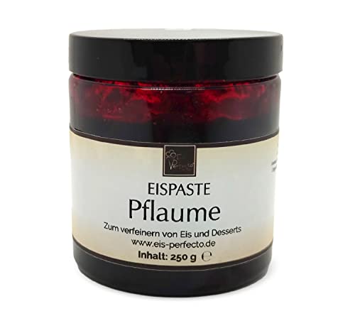 Pflaume-Eispaste für fruchtiges aromatisches Eis, Sorbets und Variegatos » Auch zum Verfeinern von leckeren Desserts, Getränke und vielem mehr » Inhalt 250 g von Eis Perfecto