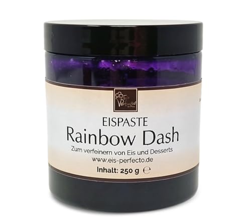 Rainbow Dash Eispaste │ Geschmackskomposition aus reifen Brombeeren und Johannisbeeren │ MEGA GESCHMACK │ Pimpe deine Eis, Desserts, Getränke uvm mit einer extra Portion Geschmack auf │ Inhalt 250 g von Eis Perfecto