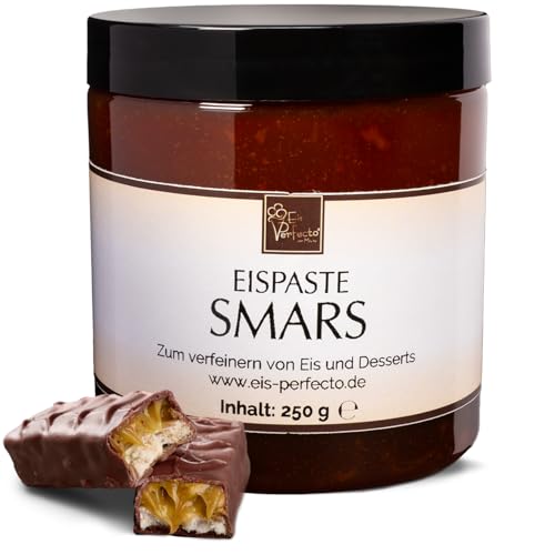 SMARS Eispaste │ Schokoladiger Genuss mit Karamell und Nougat │ MEGA GESCHMACK │ Verfeinere dein Eis, Desserts, Getränke uvm mit einer extra Portion Geschmack │ Inhalt 250 g von Eis Perfecto