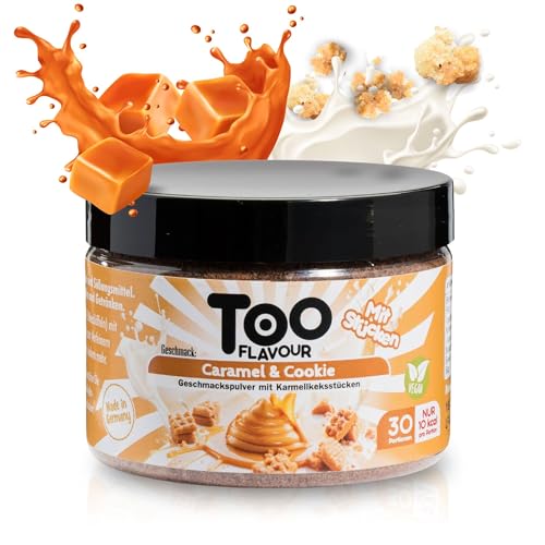 Too Flavour Caramel & Cookie│ mit Karamellkeksstücken │ Nur 10 kcal pro Portion│ Zum Aromatisieren von Lebensmittel, Getränke uvm. von Eis Perfecto