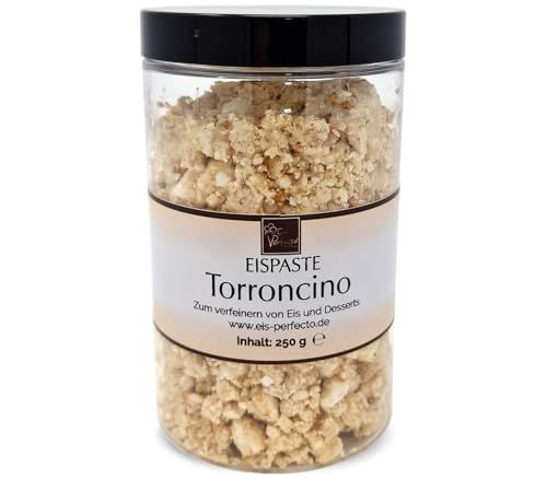 Torroncino Eispaste (weißer Nougat) │MEGA GESCHMACK │ Pimpe deine Eis und deine Desserts und vieles mehr mit einem kulinarischen Geschmackshighlight auf│ Inhalt 250 g von Eis Perfecto