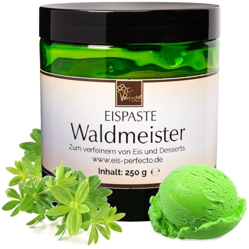 Waldmeister Eispaste Eis Aroma für Eis Desserts Getränke Pralinen Zum Verfeinern von Eis Tortencremes Getränke Kuchen Eiscreme Fruchtpaste Inhalt 250 g von Eis Perfecto