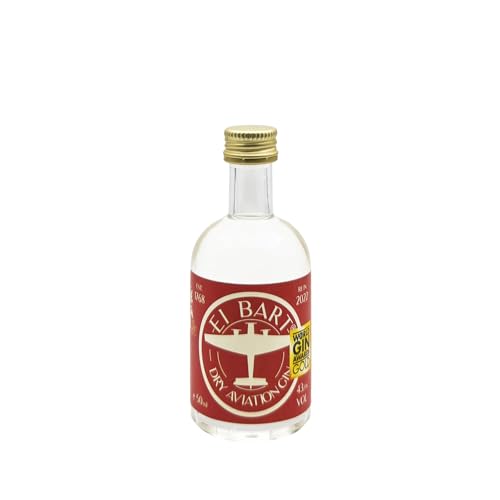 El Bart | Dry Aviation Gin | 43,5% VOL | 50 ML - Exquisite Handcrafted Spirit mit Zitrusaromen und Historischem Erbe von El Bart