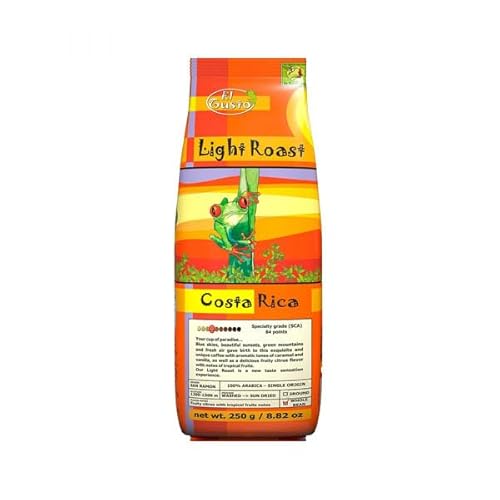 El Gusto Leicht gerösteter Kaffee aus ganzen Bohnen aus Costa Rica, Leichte Röstung, Spezialmischung, 100% Arabica, Frischer Gourmetkaffee von El Gusto Foods