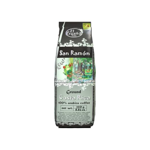 El Gusto San Ramon Gemahlener Kaffee – 100% Arabica, aus Costa Rica, mittlere Röstung, ausgeglichene Säure und sanfte Zitrusnoten, ideal für genussvollen Kaffeegenuss von El Gusto Foods