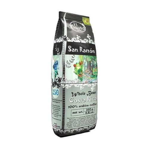 El Gusto San Ramon Kaffee aus ganzen Bohnen aus Costa Rica, mittlere Röstung, 100% Arabica, frischer Gourmet-Kaffee aus einer einzigen Herkunft 250 g von El Gusto Foods