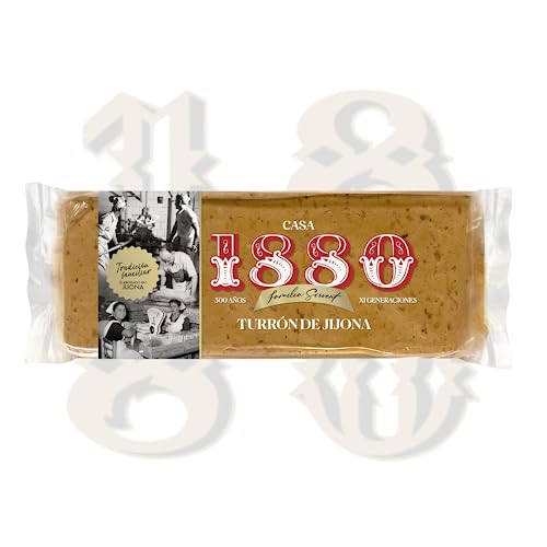 1880 – Turrón de Jijona in „Rilsan“-Verpackung, höchste Qualität, typische Weihnachtssüßigkeit, handwerklich hergestelltes Rezept, 300 g von El Lobo