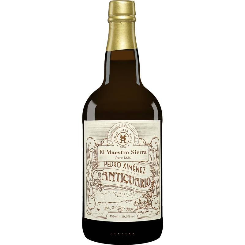 El Maestro Sierra Anticuario »Pedro Ximénez«  0.75L 10.5% Vol. Süß aus Spanien von El Maestro Sierra