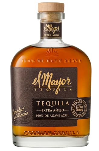 El Mayor Extra Añejo Tequila 100 prozent Agave, Mindestens 3,5 Jahre in Weißeichenfässern gereift, Komplexer, fruchtiger und reichhaltiger Geschmack mit langem Abgang, 1 x 700ml von El Mayor