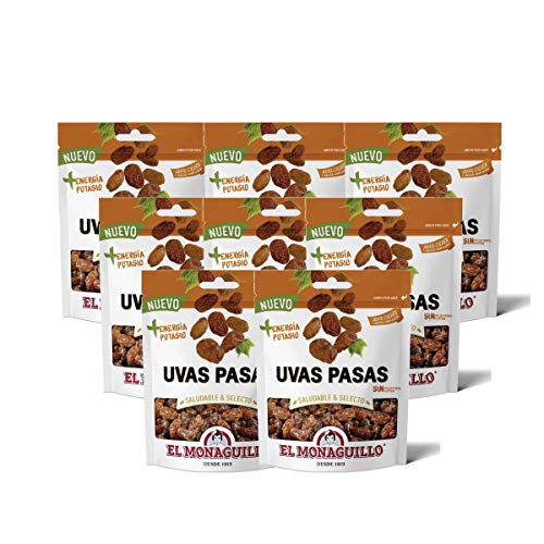 Getrocknete Rosinen 8x 150g aus der Türkei - natürliche Premium Qualität - glutenfrei - ungeschwefelt - vegan - wiederverschließbare Verpackung von El Monaguillo