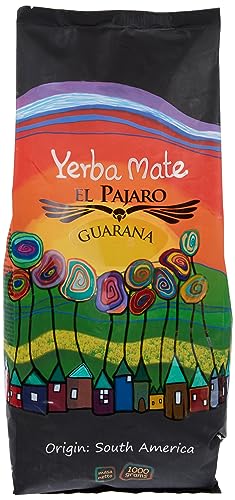 El Pajaro Guarana' 1000g | Starker, Paraguayischer Mate-Tee | mit Catuava, Guarana Pulver, Limett, Mate Tee sehr reich an Koffein, Hohe Qualität, Extra starke Stimulation, Erfrischender Mate Tee von Mate Green