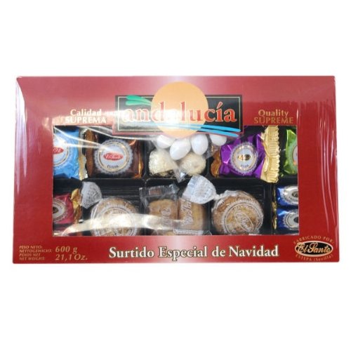 El Santo Surtido Especial De Navidad Mantecados Y Polvorones - Spanisches Weihnachtliches Mandel- und Schmalzgebäck Sortiment (1 x 600g) von El Santo