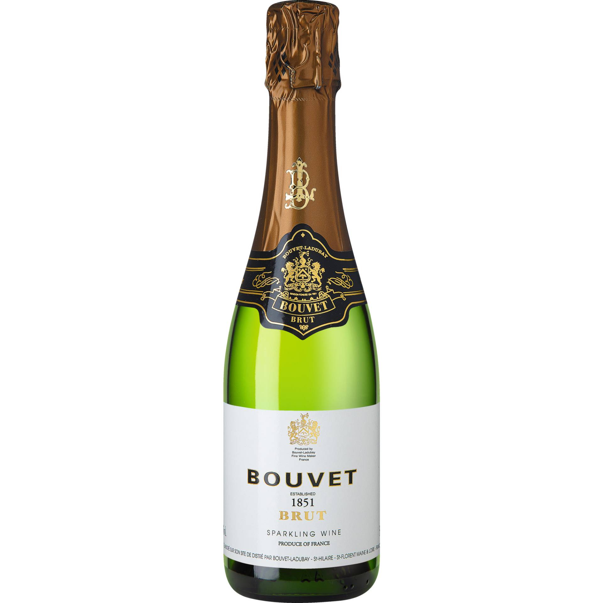 Bouvet 1851, Brut, Méthode Traditionelle, 0,375 L, Loire, Schaumwein von Elaboré à Distré par Bouvet Ladubay SA - St Hilaire St Florent France