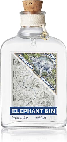 Elephant Strength Gin - Handbeschrifteter, preisgekrönter Manufaktur-Gin aus Deutschland - Ideal für Martinis und Cocktails - 57% vol., 500ml von Elephant Gin