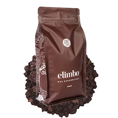 Elimba Bio Barista Kakaogranulat Intense, 500g 100% vegan - Premium Criollo Rohkakao Trinkschokolade mit min. 65% Kakaoanteil, cacao, heiße Schokolade von Elimba