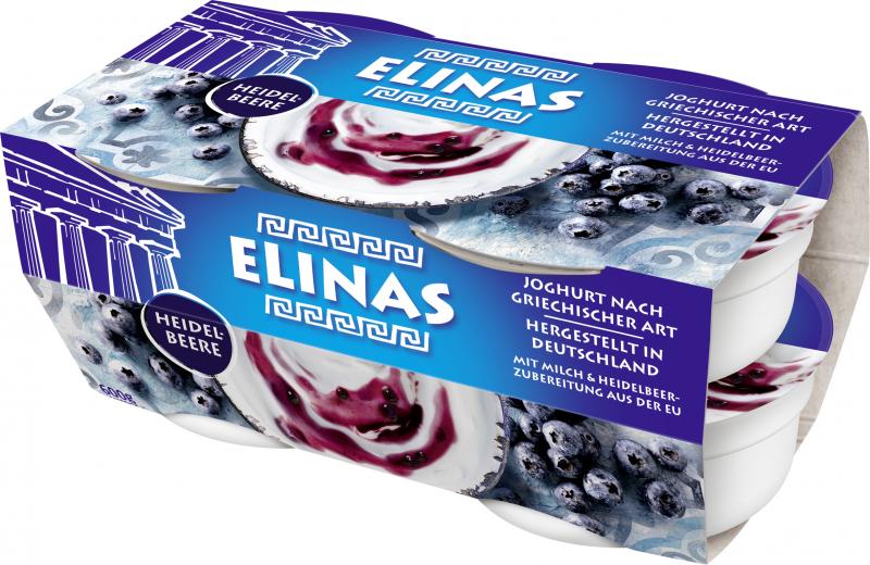 Elinas Joghurt nach griechischer Art Heidelbeere von Elinas